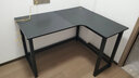 蔓斯菲尔 转角电脑桌电竞桌台式家用转角书桌书架组合办公桌写字台 单桌碳纤维色右款120x100 L型宽大桌面  实拍图
