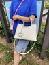 梦特娇女包牛皮手提包女士单肩包大容量百搭斜挎包包女包送妈妈女友礼物 米白色-新时尚款送女生 大包 实拍图