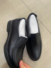 红蜻蜓男鞋新款时尚男士商务皮鞋一脚蹬舒适爸爸鞋简约休闲皮鞋WTA7742 黑色升级版 40 实拍图
