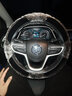 适用于汽车方向盘套冬季短毛绒别克新英朗昂科威plus君威君越昂科拉凯越GL8冬天保暖车把套防滑吸汗 灰色 实拍图