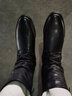 YDL.LAORT秋季青年男靴韩版英伦高帮马丁靴中筒靴加绒 内增高尖头皮靴子 冬款(加毛)标准版 42 实拍图
