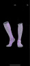 酷峰（kufun）户外高筒长筒滑雪袜子保暖登山运动袜棉男女加厚透气骑行速干徒步 紫色（35-39码） 实拍图