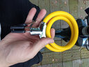 EROADE自行车锁防盗锁电动车山地车便携儿童车锁防水防剪便携小巧头盔锁 加长款黄色【0.64米】+钥匙X3 实拍图