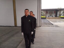 yhv中山装立领套装男士修身青年中式结婚礼服中国风表演伴郎主持 1665黑色中山套装 2XL （180）建议135斤-150斤 实拍图