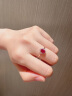 廷亮18K金镶钻石0.6ct天然鸽血红红宝石戒指 彩宝戒指生日礼物 0.6克拉手寸7-23号现货 实拍图