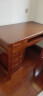 梵宜 书桌 实木书桌椅 电脑桌 办公桌子家用书法学习写字台储物柜简约 书桌+副柜+书椅 1.35m胡桃色 实拍图