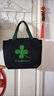 畅印 上班帆布袋拎包手提袋小号外出时尚手提包女妈妈小布包买菜手拎袋学生书袋 黑底四叶草 实拍图