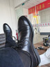 金利来皮鞋男士三接头新款商务正装真皮婚鞋软底韩版男小皮鞋 棕色（气垫款） 39 比正常码大一码 实拍图