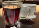九土双层隔热茶杯用带过滤隔简易泡绿茶杯陶瓷玲珑花茶漏办公带盖水杯 款式二 实拍图