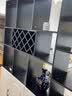 福予 酒柜客厅玄关柜进门隔断柜门厅屏风柜简约门间厅柜装饰柜欧式门  黑+白门（E1级颗粒板） 三门三抽160宽*200高*30深cm 实拍图