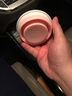 旅行硅胶折叠杯子可装开水带盖密封水杯伸缩式漱口杯牙刷杯儿童便携饮水杯出差运动户外旅游用品 中杯粉色(250ml带扣环) 实拍图