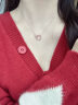 法蔻彩金色双环项链女莫比乌斯锁骨链玫瑰金吊坠七夕情人节礼物送女友 麦穗双环项链【精美礼盒】 实拍图