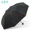 天堂伞太阳伞防晒防紫外线遮阳伞户外伞晴雨两用便携雨伞男女 笑脸-黑色 实拍图
