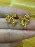 六福珠宝 黄金耳钉花丝蝴蝶结足金耳饰结婚礼物 计价L07TBGE0019 约2.68克 实拍图