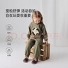 babylove宝宝裤子春秋束脚裤婴幼儿加绒长裤外出休闲裤保暖卫裤 军绿色 90 cm 实拍图