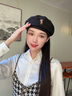槿城 卡通棕色毛呢贝雷帽女时尚百搭秋冬时髦气质画家帽潮LK788 实拍图