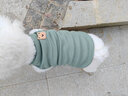 宠星记 宠物衣服 小型犬狗狗 小猫咪 冬季居家防飘毛 泰迪比熊雪纳瑞 绿色大号XL 胸围41-45cm 实拍图