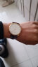 罗宾尼（LOBINNI）手表男士全自动机械表超薄皮带商务休闲防水瑞士风格腕表12028 【2代升级版】黄金玉白棕皮 实拍图