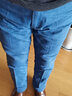 纯棉男士牛仔裤秋冬季厚款高腰直筒宽松男裤中老年深裆弹力爸爸裤 浅蓝  牛仔 34 ( 2尺7) 实拍图
