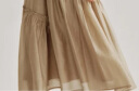 茵曼莱赛尔半身裙2024夏女装新款不规则复古A字通勤小个子中长裙子 浅卡其 XL 晒单实拍图