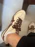 HKNS适配耐克阿迪达斯鞋带NIKE AIR运动鞋帆布鞋男女扁平黑白AJ1鞋带 棕色 120cm（常用6对鞋孔） 实拍图