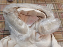 A21冬季女装连帽休闲中长款棉服厚显瘦直筒毛领韩版外套 浅卡其 M 实拍图