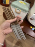 美厨鸡翅木筷子 304不锈钢防滑筷头 家用实木原木无漆无蜡高档筷子 MCK7430实心子弹头 5双 实拍图