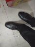卡帝乐鳄鱼（CARTELO）牛皮正装休闲男士低帮系带皮鞋男冬季保暖男式棉鞋1511黑色加棉40 实拍图