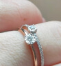 谢瑞麟（TSL）520情人节礼物钻石戒指女18K金玫瑰金排钻戒指求婚结婚钻戒63233 12号圈口（20颗钻石,共约12分) 实拍图