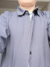 花花公子（PLAYBOY）衬衫男夏季衬衣男士外套休闲七分袖男装短袖宽松衬衫 灰色 2XL  晒单实拍图
