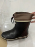 非常行（Jolly Walk） 雨鞋女 雨靴短筒时尚水鞋防水胶鞋套鞋水靴JW302 黑色 36 实拍图