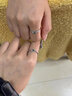 中国黄金（CHINA GOLD）S925银情窦初开绿芽戒指男女款情侣对戒情人节生日礼物送男女友 情窦初开绿芽戒指【情侣对戒】 实拍图
