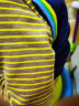 齐齐熊（ciciibear）宝宝打底衫发热长袖女童男童条纹上衣婴儿衣服儿童高领T恤 绿色 120cm（建议身高108-114cm） 晒单实拍图
