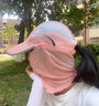 笙格儿防晒帽子女夏季遮阳帽骑车遮脸户外太阳帽折叠速干登山凉帽男钓鱼 橘色 均码 实拍图