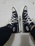 战澈经典帆布鞋男港风透气高帮板鞋青年学生百搭运动鞋休闲鞋潮 全黑 42 实拍图