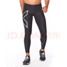 2XU Core系列梯度压缩长裤透气速干裤男运动健身力量训练跑步紧身裤 黑/银 2XL 实拍图