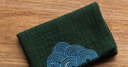容山堂和幸棉麻茶布茶巾吸水加厚养壶巾干泡茶席桌旗茶具配件布垫茶水巾 四层祥云棉麻茶巾-古木绿 实拍图