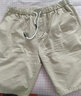我的速度休闲短裤男夏季外穿夏天纯棉松紧腰中裤宽松马裤过膝男士五分裤子 卡其色 3XL 实拍图
