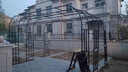 园之助拱门花架爬藤架月季铁艺花园花支架庭院户外室外阳台攀爬葡萄架子 宽4.0*高2.67米*侧宽50厘米 黑 实拍图