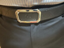 古驰（GUCCI）腰带 男士经典款方扣板扣皮带 GG压纹牛皮腰带商务休闲 黑色【配原装盒】403941 105cm(适合3尺-3尺2腰围) 实拍图