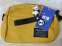 牧瑾潮牌斜挎包男士迷你小挎包女ins帆布单肩包休闲学生刷街轻便背包 黄色（带几何熊猫挂件） 实拍图
