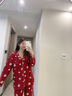 歌佰芬本命年情侣睡衣纯棉春秋冬季新婚休闲家居服结婚可外穿大红色睡衣 AA7742莱卡棉拉架 2XL 女+男XL 实拍图