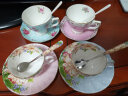 品来运陶瓷茶杯欧式骨瓷咖啡杯套装下午茶具创意英式红茶杯田园风情水杯 蕾丝玫瑰 杯碟勺 实拍图