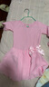 艾舞戈女童跳舞裙秋季长袖儿童舞蹈服练功服女孩雪纺芭蕾舞裙中国舞服 粉色-长袖 120 身高105-110cm体重30-38斤 实拍图