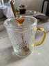 美斯尼 马克杯玻璃茶杯茶具套装茶水杯子锤纹泡花茶水杯咖啡牛奶果汁杯加厚带把手盖子勺子女男士耐热 马克杯 实拍图