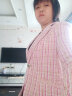 简蜓新品小香风小西装女外套春季新款休闲韩版网红洋气短款西服上衣潮 粉红色 L（建议：95-105斤） 实拍图