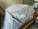南极人（Nanjiren）折叠蚊帐架1.5x2米免安装一体式全包围蚊帐1.8x2米婴儿防摔家用 六股加高-A千鸟格灰【3秒速装】 190cm*135cm*90cm 【1.5床】 实拍图