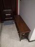 千美居  实木换鞋凳鞋柜现代简约门厅长条凳收纳家用门口入户穿鞋凳 架式胡桃色三层120 实拍图