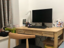 贵嘉缘 实木书桌学习桌办公桌工作台轻奢电脑桌台式学生写字桌书房家具 原木色【单桌】 长宽高：100*50*75cm【双抽屉】 实拍图
