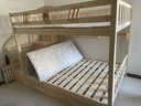 京喜福上下床双层高低床上下铺儿童床成人大人床多功能公主床双人母子床 【无漆原木款】梯柜款 上铺宽130cm下铺宽150cm 实拍图